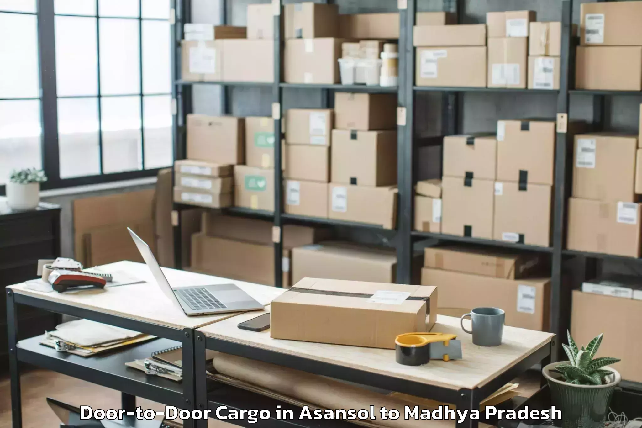 Hassle-Free Asansol to Dewas Door To Door Cargo